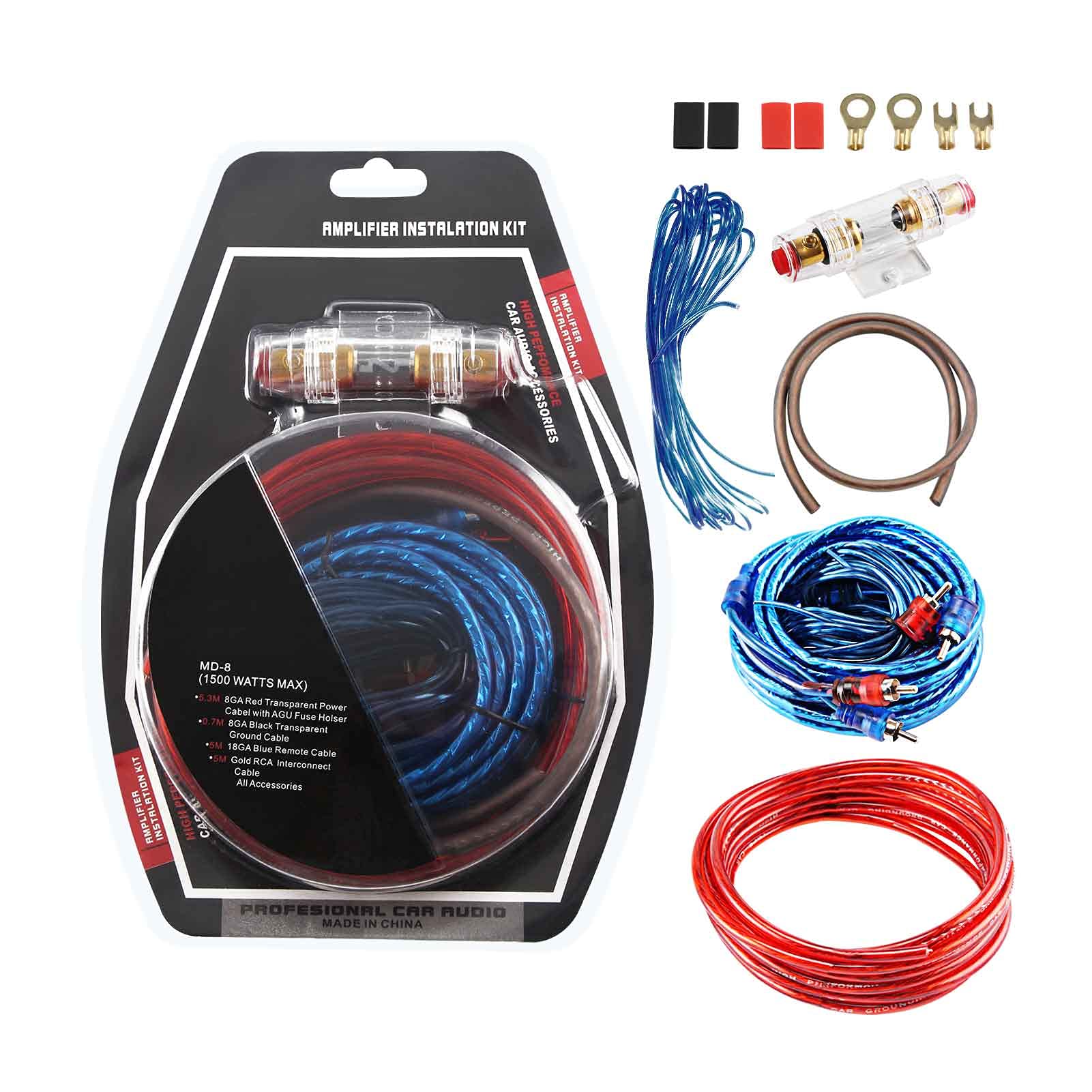 Buy Holdfiturn Amplifier Installation Kit 1500W Car Amp Audio Amplifier