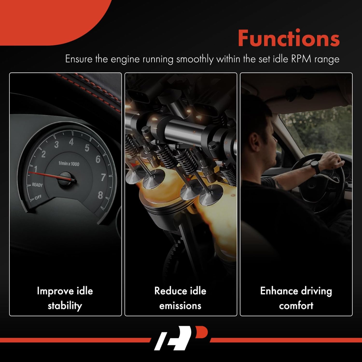 A-Premium Fuel Injection Idle Air Control Valve Compatible with Ford Contour 1996 & Mercury Mystique 1996, Tracer 1998-2.0L, Replaces# 968F9F715AB