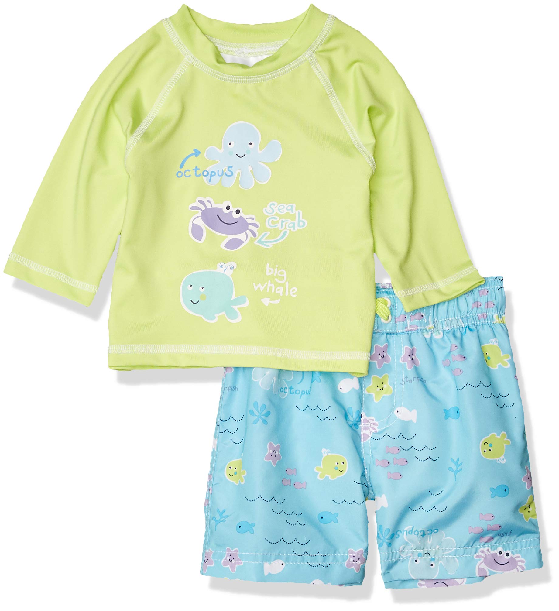 Wippette Boys' Two Piece Printed Rashguard Sets