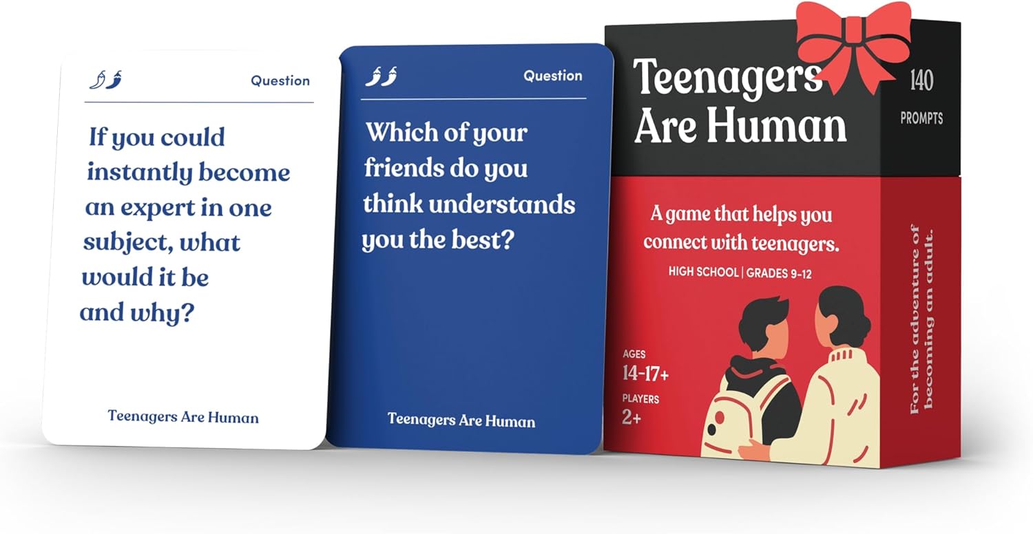 Teenagers are Human 140 Conversation Cards to Help You Get to Know Teenagers, Card Game for High Schoolers, Designed by Experts for Grades 9 to 12, Ages 14 to 17+