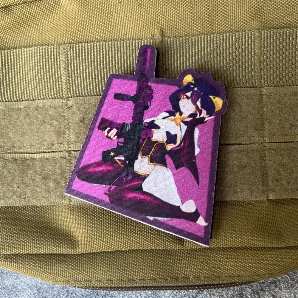 Gun Girls Funny Meme Printed Morale Patch with Hook and Loop for Backpacks image 5