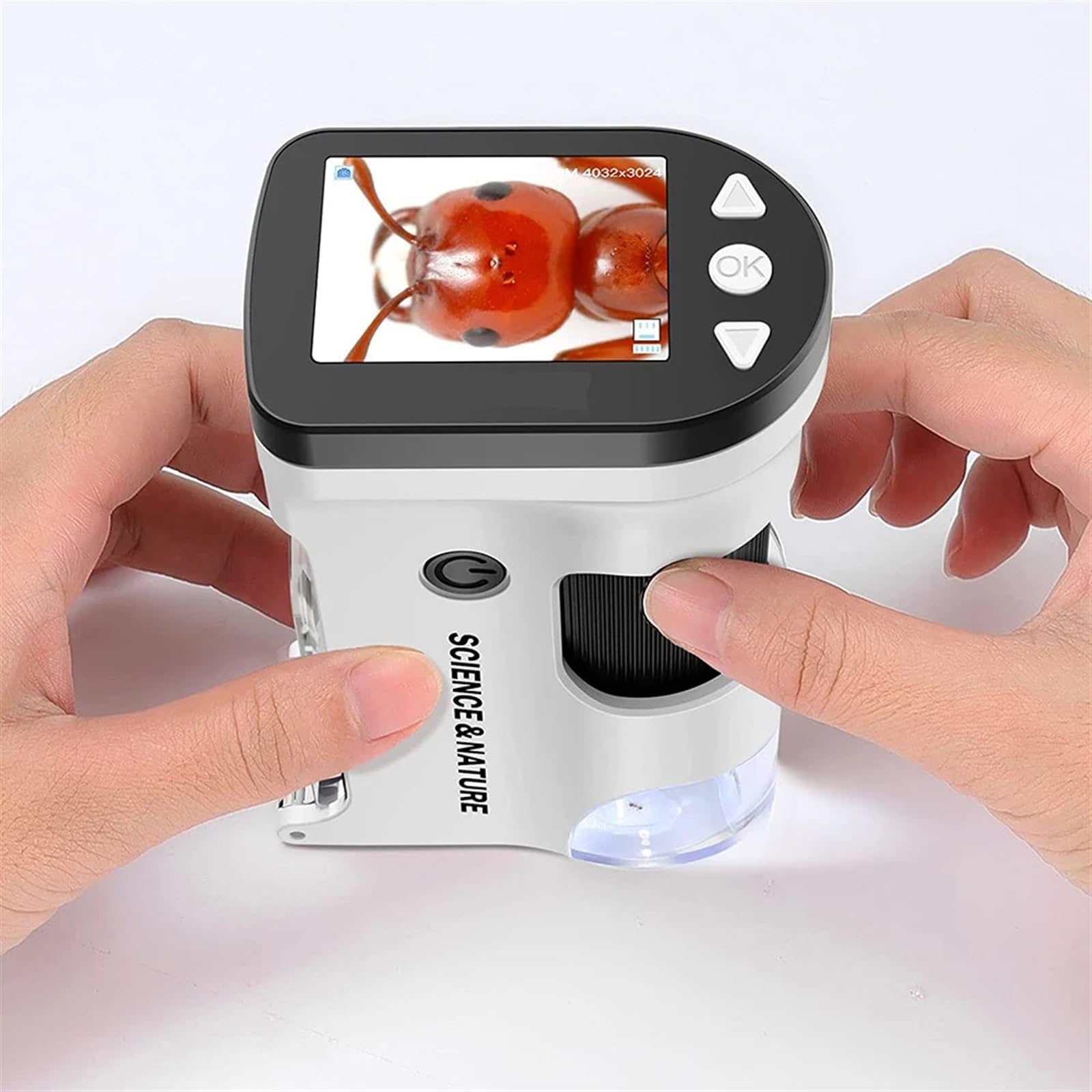 800X USB TF 2 Cal LCD cyfrowy ręczny dzieci mikroskop biologiczny zestaw kamer lupa laboratoryjna szkoła nauka edukacyjna zabawka