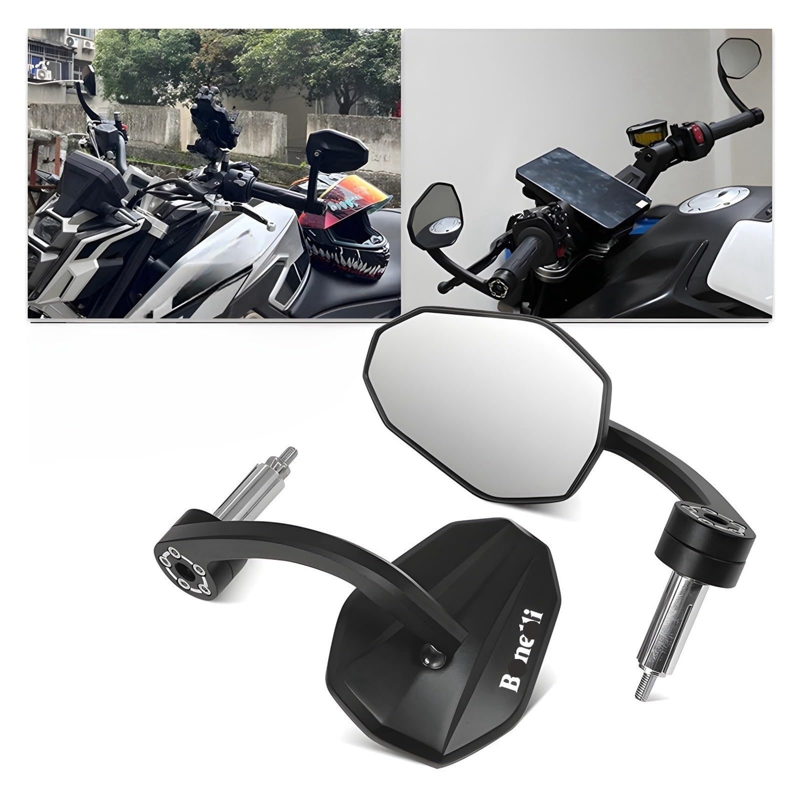 Moto Espejos Laterales Retrovisores Espejos Retrovisores Laterales Modificados para Manillar De Motocicleta para 302S, 502C, 752S, para Leoncino 250, 500, BN600, BN300