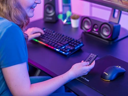 Trust Gaming 21738 GXT 658 Tytan 5.1 Surround PC Lautsprecher mit Subwoofer, Speakers mit LED Beleuchtung, Soundsystem für PC, Laptop, Konsole, TV, Schwarz, 180 W (90 W RMS) - 8