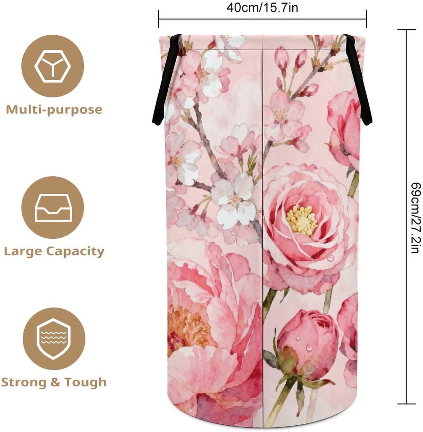 Dirty Clothes Basket Extra Large 110l Open Top Laundry Hamper With Portable Carry Handles, Foldable Waterproof Clothes Basket Spacious Laundry Bag For Bedroom Bathroom Laundry Room Dorm