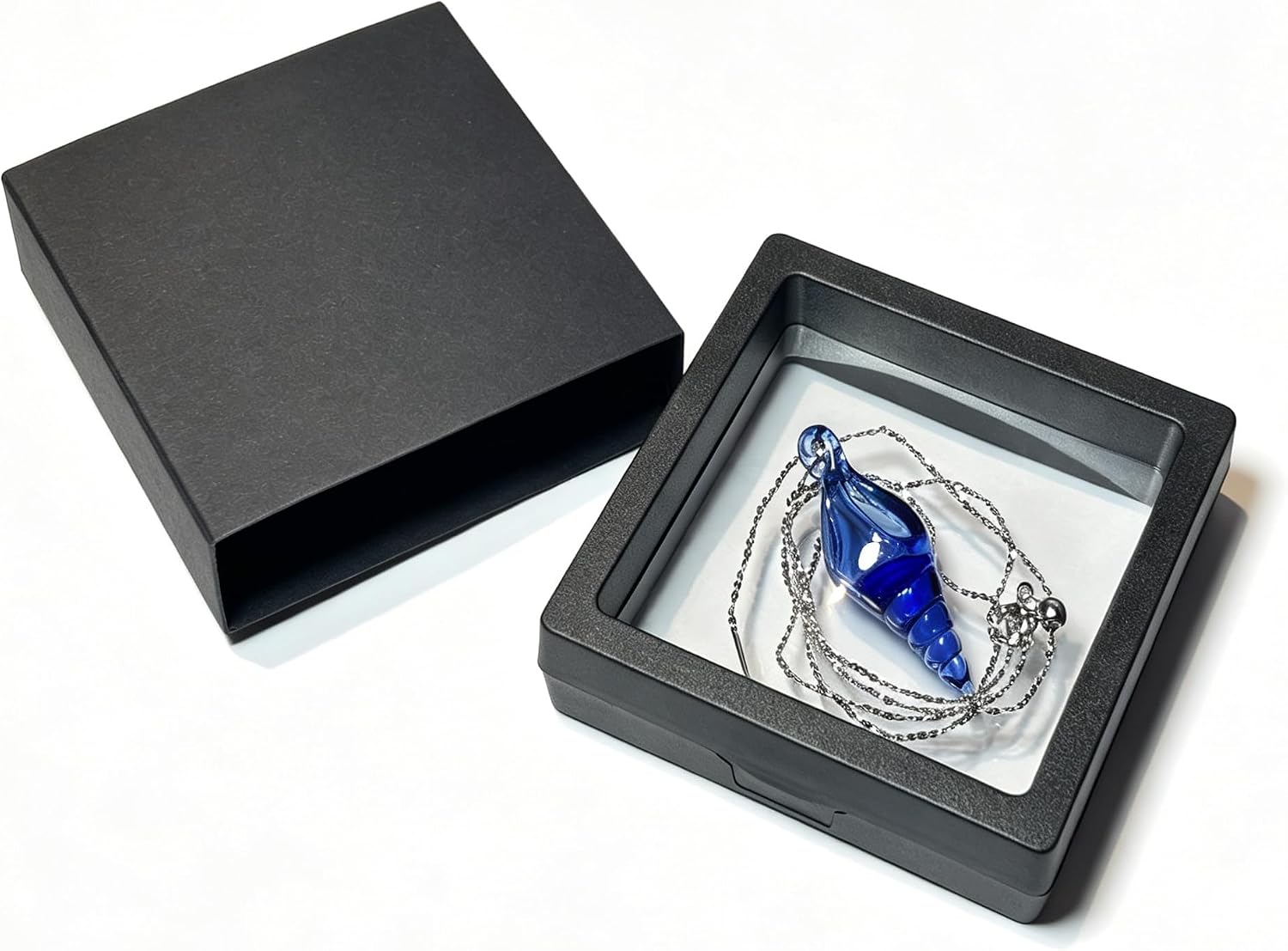 Handcrafted Blue Mermaid Shell Pendant Necklace