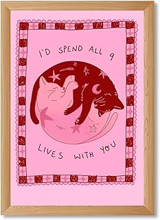 12 Yin Yang Cat Tattoo Ideas: Balance and Harmony 41 Framed Yin Yang Cats Poster Canvas Print Art Cute Trendy Wall Art Painti...