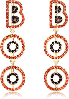 Halloween Earrings Beaded BOO Earrings for Women Spooky Ghost Candy Corn Dangle Earrings Halloween Gothic Cosplay Costume Party Jewelry Gifts