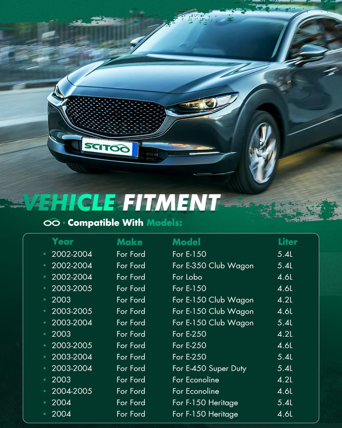 SCITOO Engine Cooling Fan Cluth Compatible with 1997-1998 Ford for Club Wagon 5.4L 2002-2003 Ford for E-150 4.2L 2003-2005 Ford for E-150 4.6L Replace#2789, 2789TA, 922789