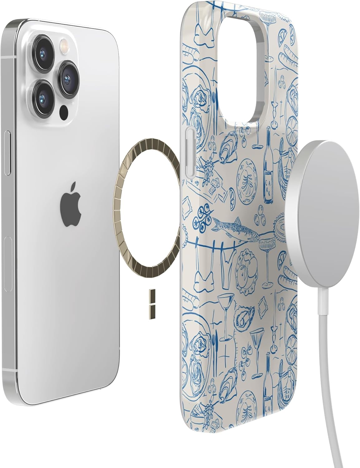 Casely iPhone 14 Pro Case | Amalfi Aperitivo | Dolce Vita | Compatible with MagSafe | Classic Ultra Slim Design