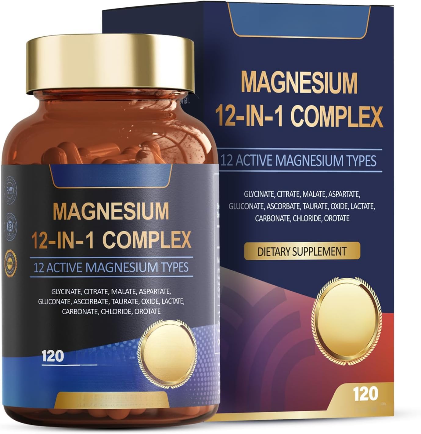 Complejo de magnesio 12 en 1 para ayudar a relajar la mente y el cuerpo