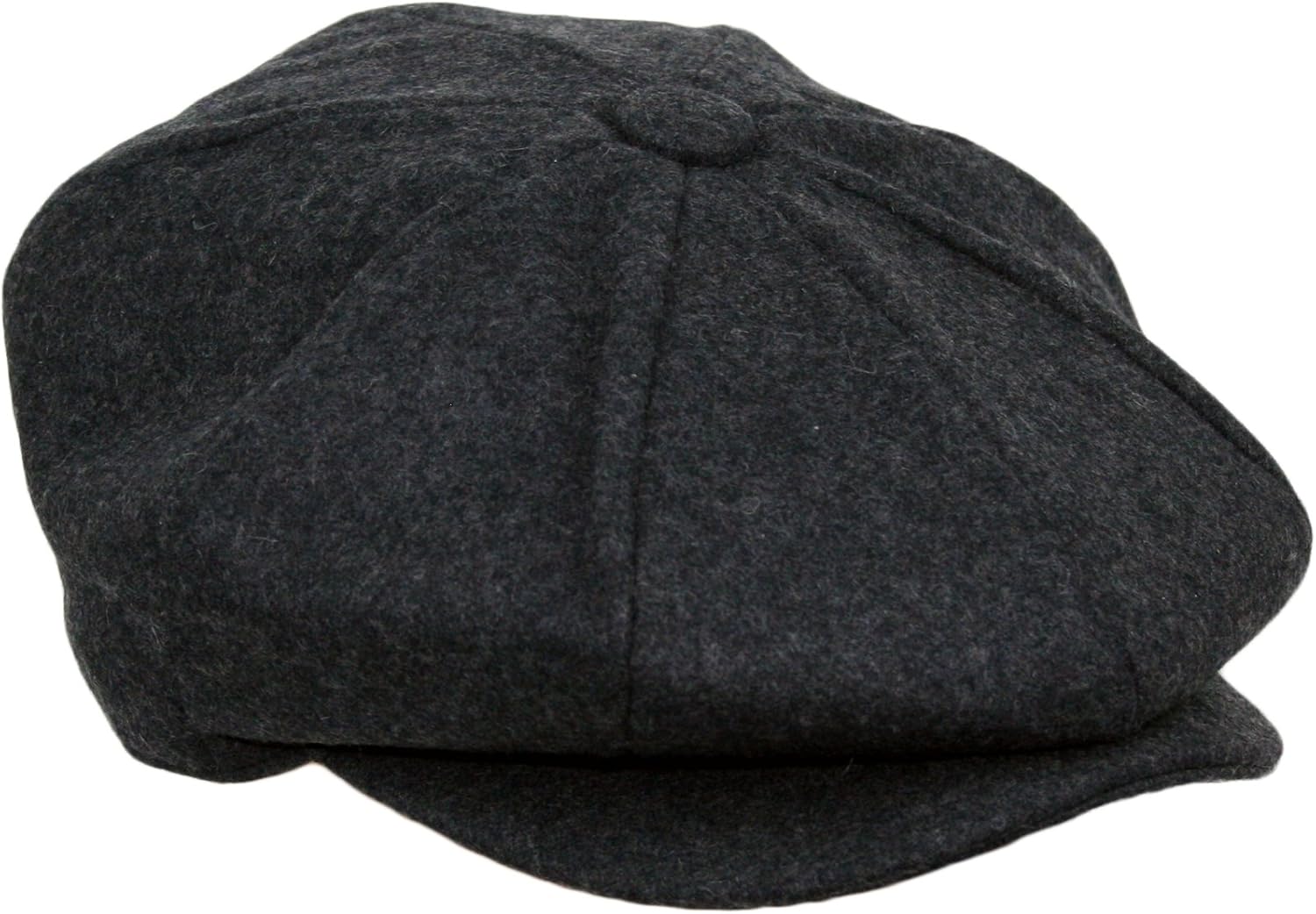 Men's Classic 8 Panel Wool Blend Newsboy Snap Brim Collection Hat - Image 3