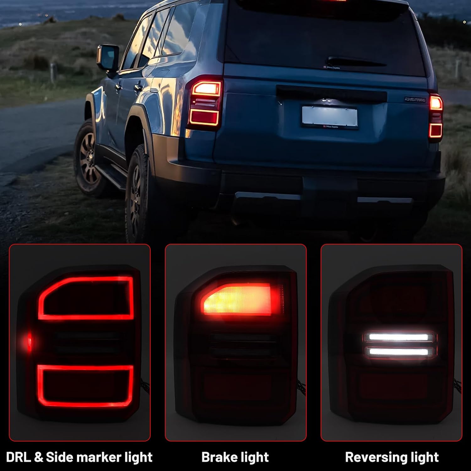 Huray LED Tail Light for Land Cruiser Prado 2024 2025 OE Rear Lamp Replacement (Driver Side (Left))