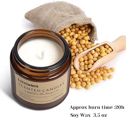Miniatura 2 de Paquete de 12 velas perfumadas de regalo para mujeres, velas de aromaterapia a granel, velas de soja a granel, velas de regalo en tarro de ámbar