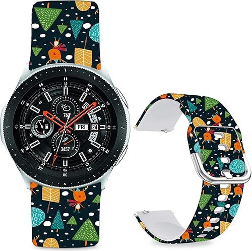 Correas de reloj de dibujos animados compatibles con Samsung Galaxy Watch 1.811 inGalaxy Watch 3 1.772 inSamsung Gear S3 FrontierClassic Strap,