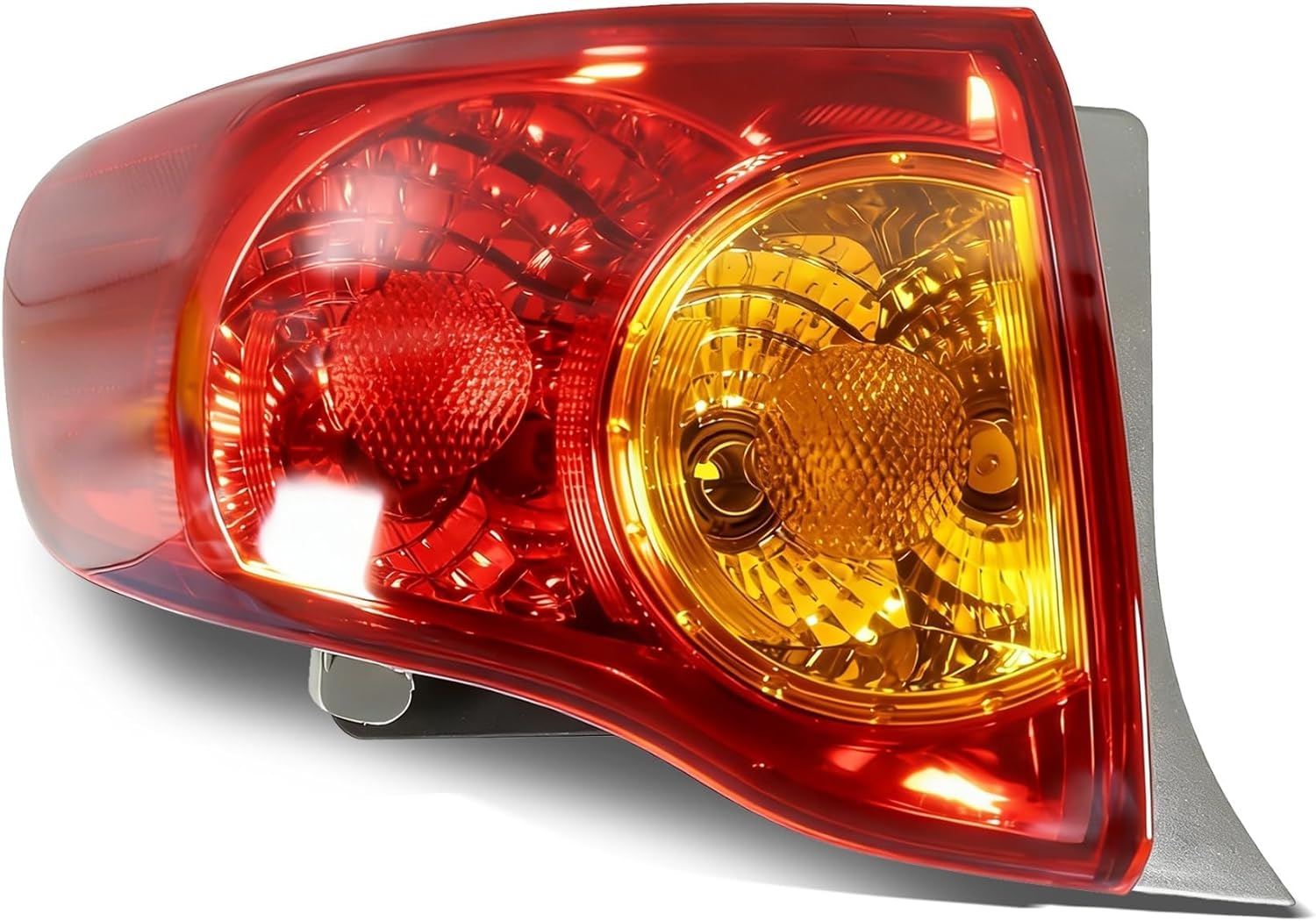munirater Outer Body Left Tail Light Assembly Replacement for 2009-2010 Toyota Corolla OE-Style, Replaces Tail Light Rear Brake Lamp Driver Side