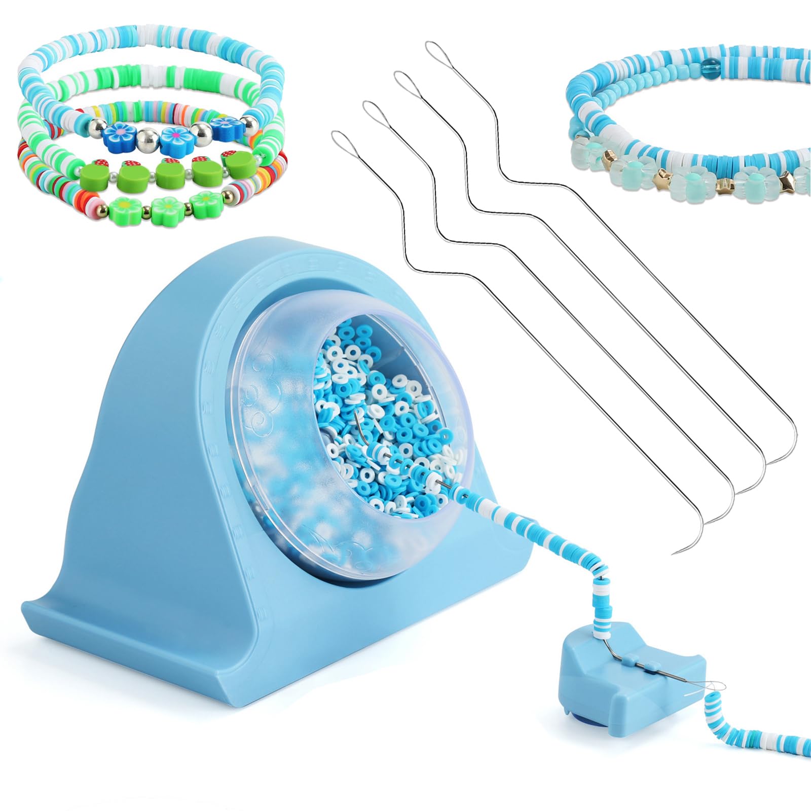 Sturdy Bead Spinner Needle Set Jewelry Making Curved Needle Large Eye Designed Needle for Bead Spinner Use