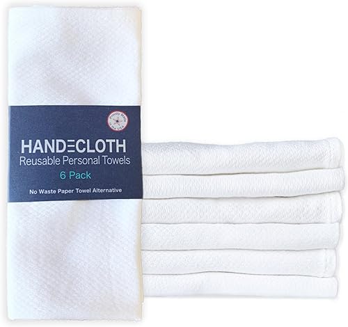 TUTENAGO Toalla de papel de algodón reutilizable alternativa, fabricada en Estados Unidos, absorbente y duradera, lavable a máquina, toalla de mano