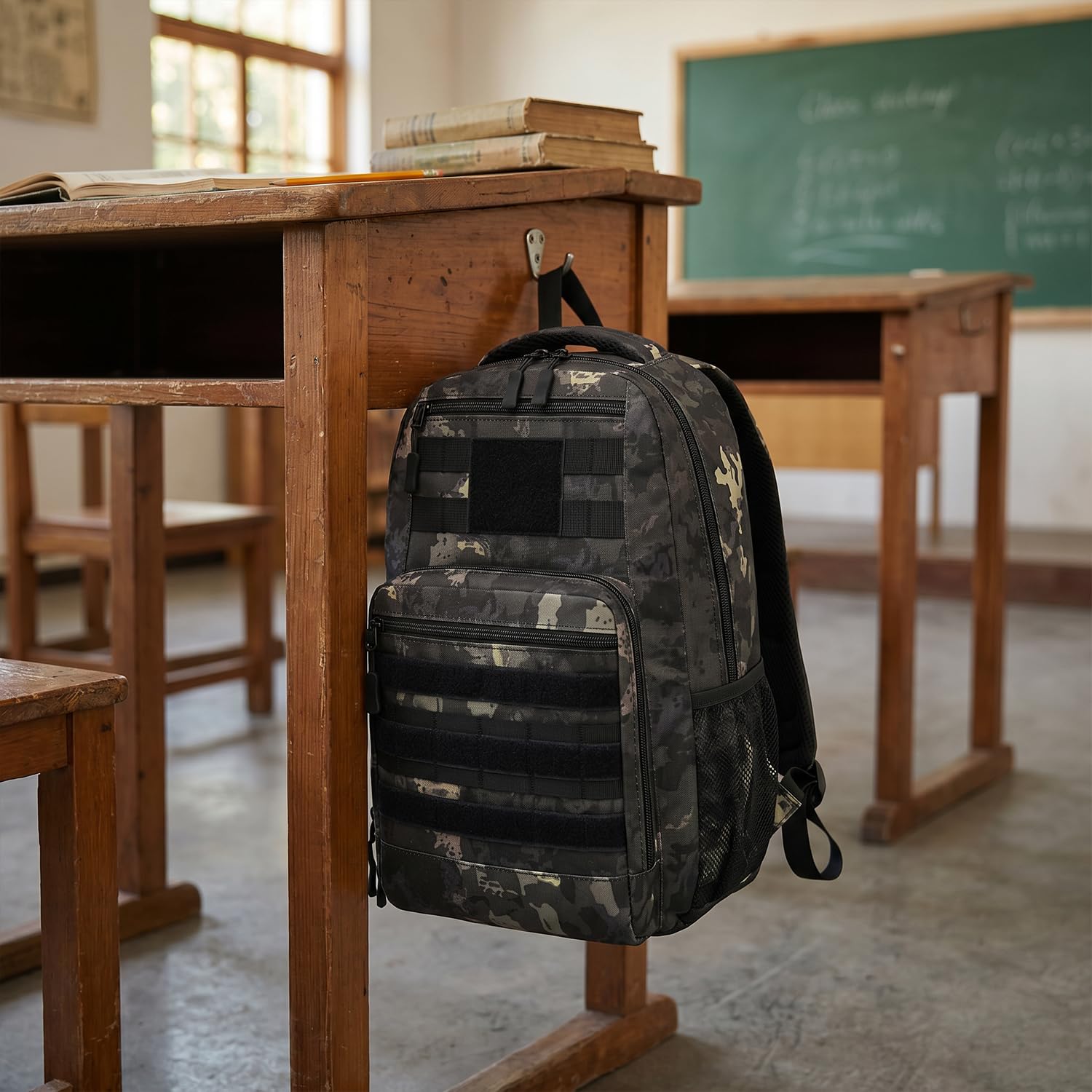 Mochila táctica para niños, mochila militar Molle para niños, mochila para escuela, al aire libre, camping