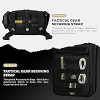 Vista 8 de Tactical Hydration Backpack with 2L Water Bladder and Front Small Tactical Pouch, Outdoor Water Backpack for Men Women, Sports Hydration Pack for