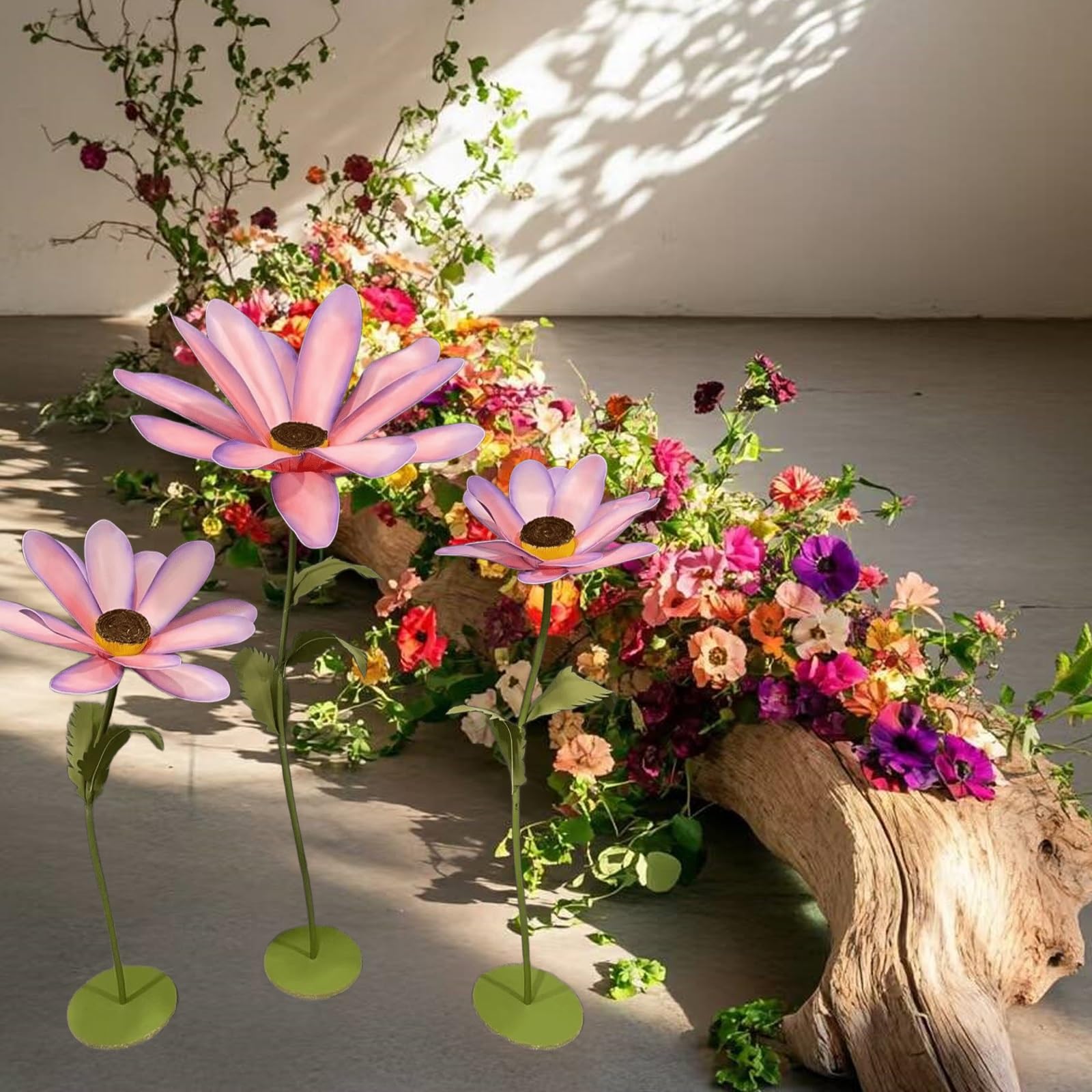 Giants - Flores artificiales de etilvinilacetato impermeable con tallo flexible y base, flores para camino de boda, recepción, cumpleaños, Pascua, fiesta, día de la madre