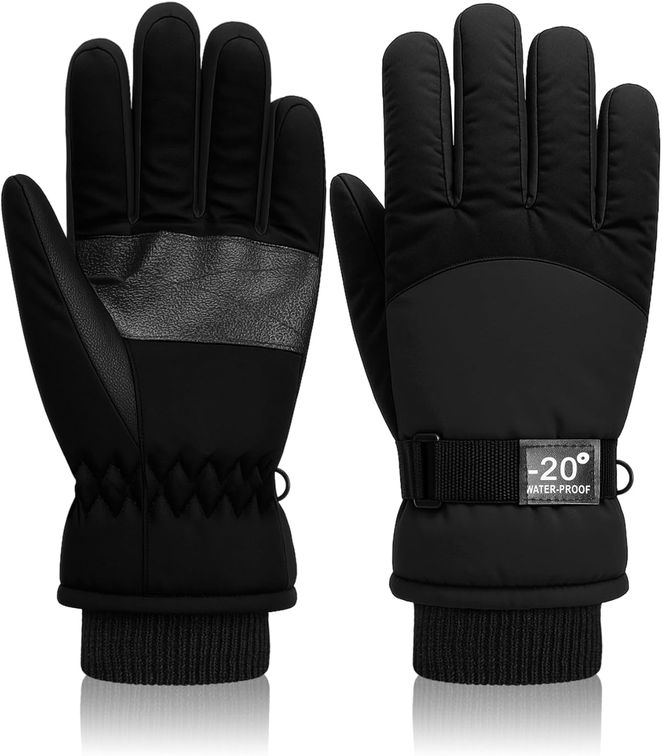 Geyoga Kids Waterproof Winter Snow Ski Gloves for Boy Girl Outdoor Warm Thickening Snowboard Gloves