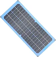 Hyuduo Kit de Painel Solar Flexível, Módulo Fotovoltaico Portátil de 15 W para Camping e RV, Carregador USB Com Suporte Ajustável