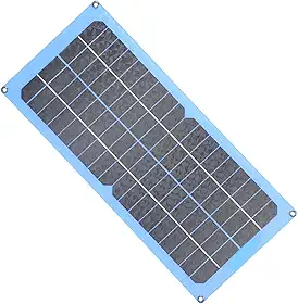 Hyuduo Kit de Painel Solar Flexível, Módulo Fotovoltaico Portátil de 15 W para Camping e RV, Carregador USB Com Suporte Ajustável