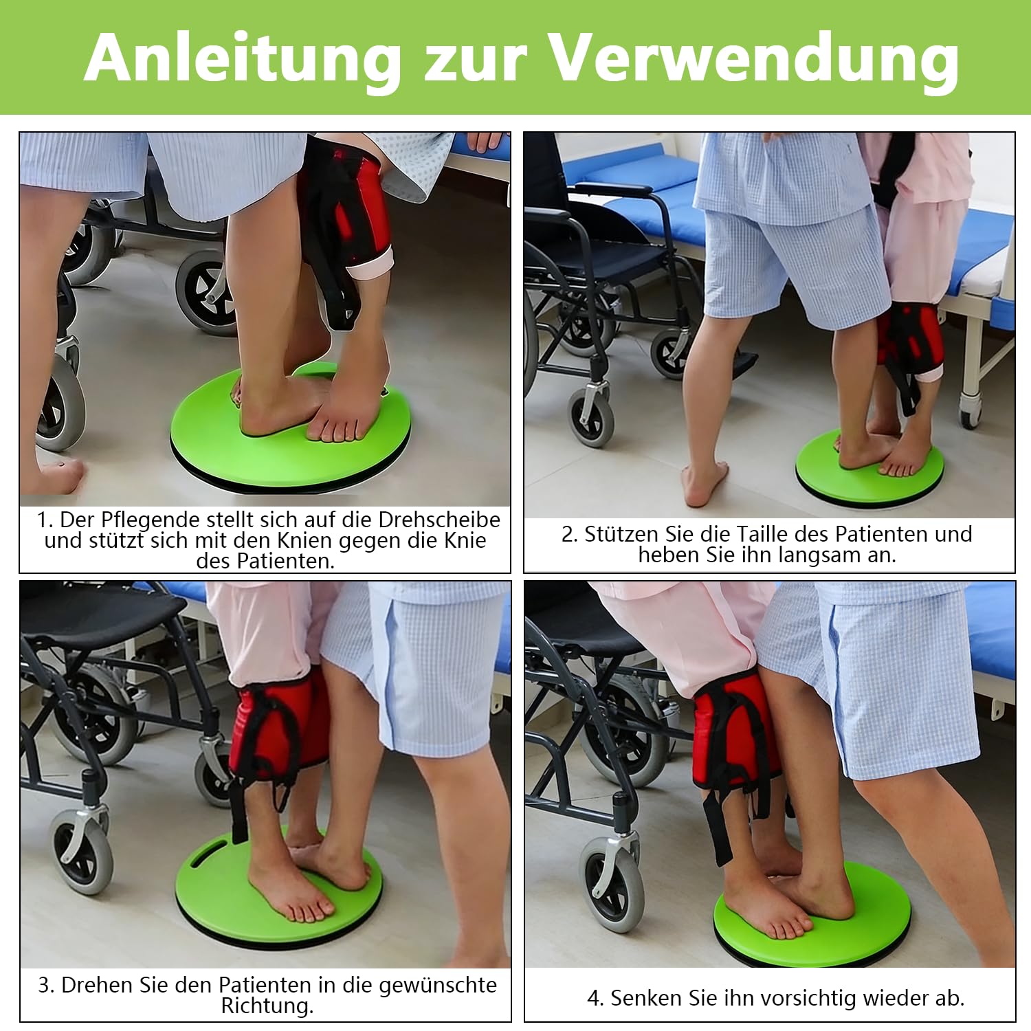 Dispositivo ausiliario per i pazienti anziani e disabili con movimento rotatorio integrato per sostenere la mobilità dei pazienti paralizzati nell'assistenza domiciliare