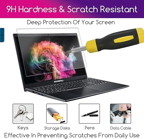 Miniatura 6 de Paquete de 2 protectores de pantalla para portátil de vidrio templado de 17.3 pulgadas para HP/Dell/ASUS/Samsung/Lenovo/Acer/LG, etc. 17.3 pulgadas