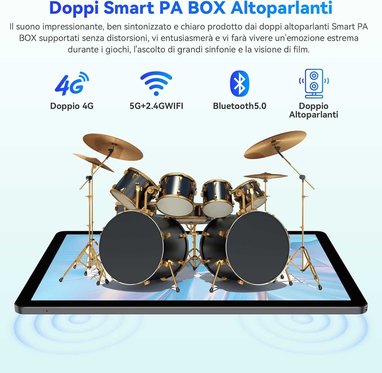 Blackview Tab 12 Pro Tablet 10 Pollici 14GB+128GB/TF 1TB, Android 12 Tablet in Offerta Octa-Core 4G LTE+5G WiFi, 6580mAh, 13MP+5MP, 1920*1200 FHD+, Face ID/GPS/BT5/OTG/Headphone Jack/Google GMS(2024) Blackview Tab 12 Pro Tablet 10 Pollici 14GB+128GB/TF 1TB, Android 12 Tablet in Offerta Octa-Core 4G LTE+5G WiFi, 6580mAh, 13MP+5MP, 1920*1200 FHD+, Face ID/GPS/BT5/OTG/Headphone Jack/Google GMS(2024)