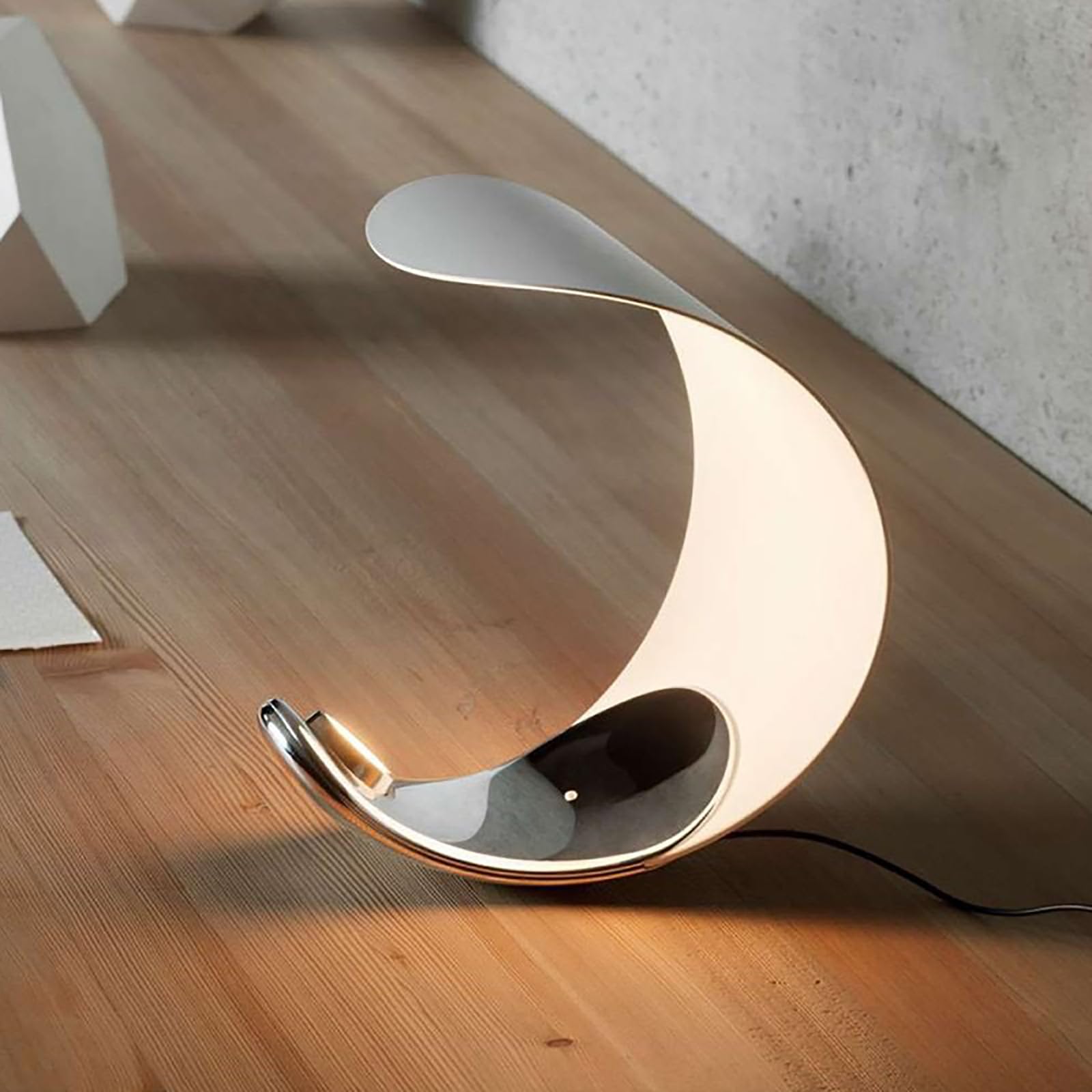 Lampa stołowa ze sterowaniem dotykowym, przyciemniana lampka nocna LED z metalową podstawą, wzór w kształcie księżyca do dekoracji salonu, sypialni i gabinetu