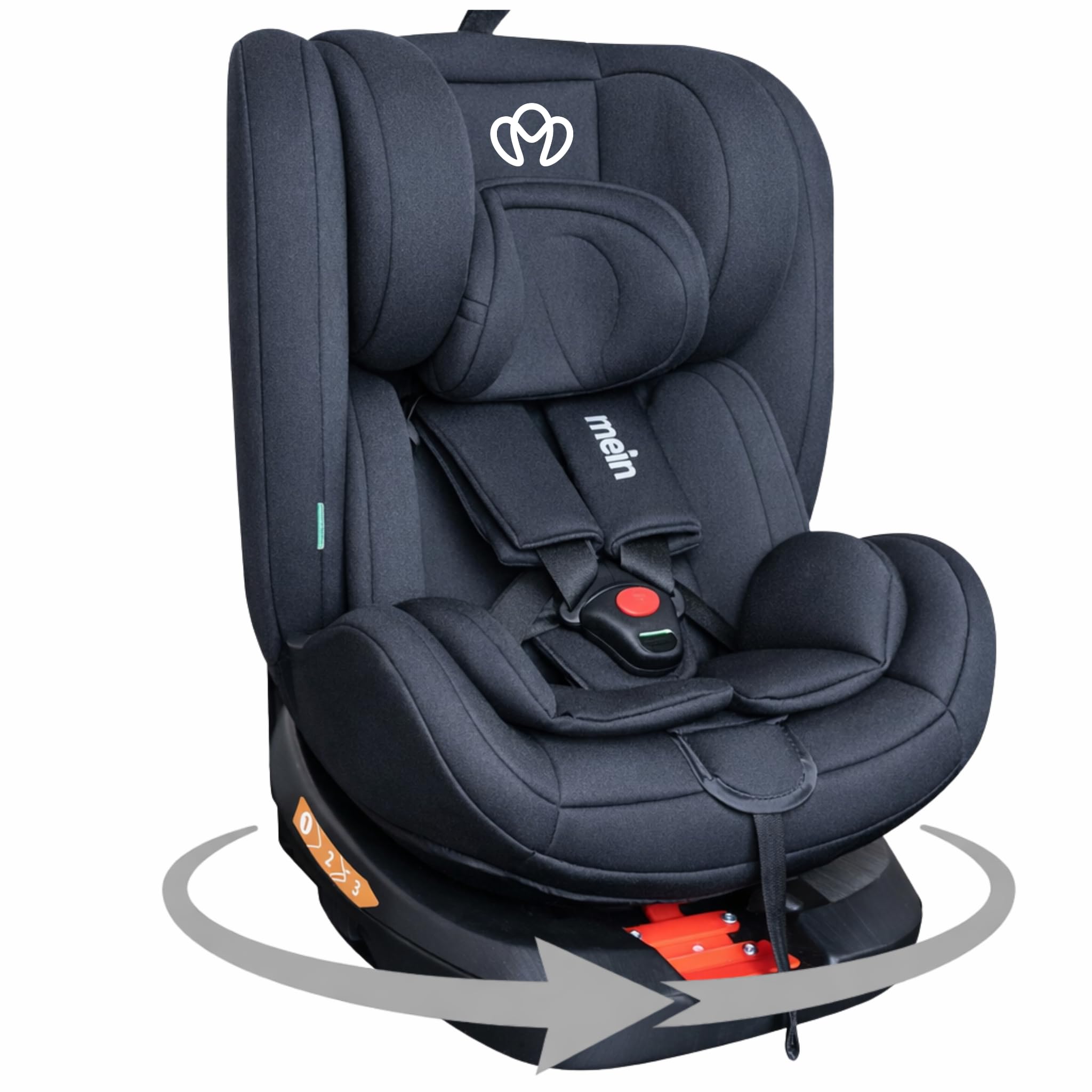 Mein Seggiolino Auto 0-36 kg I-Size Isofix Girevole 360° Reclinabile Gruppo 0+ 1 2 3 fino a 150 cm