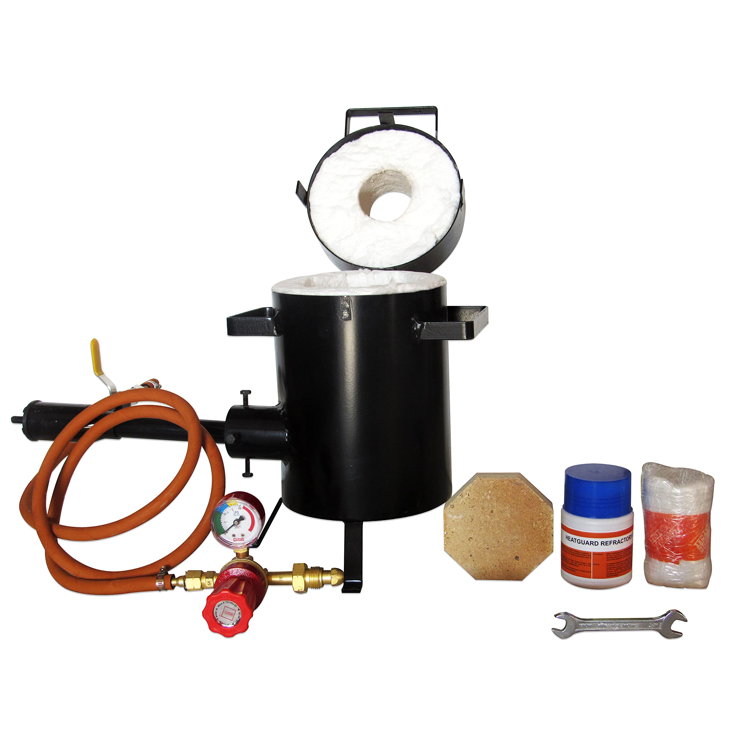 5 Kg Propane Gas Furnace, 2500F, Metal Melting Foundry Furnace for