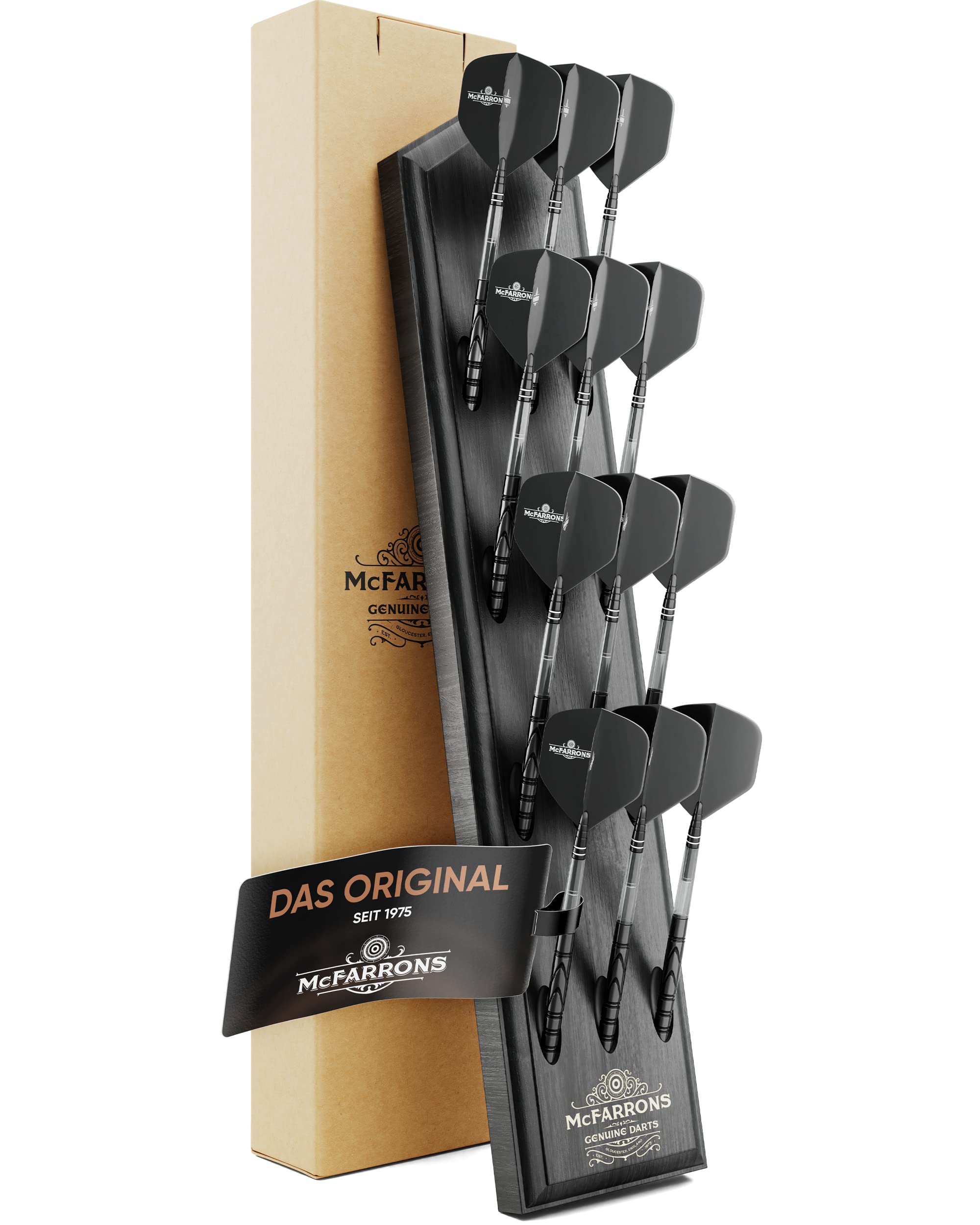 Dart Halter aus Holz für 12 Darts - Praktische Dart Aufbewahrung für die Wand als Zubehör für Jede Art von Dartscheibe - passend für Steeldarts und Softdarts.