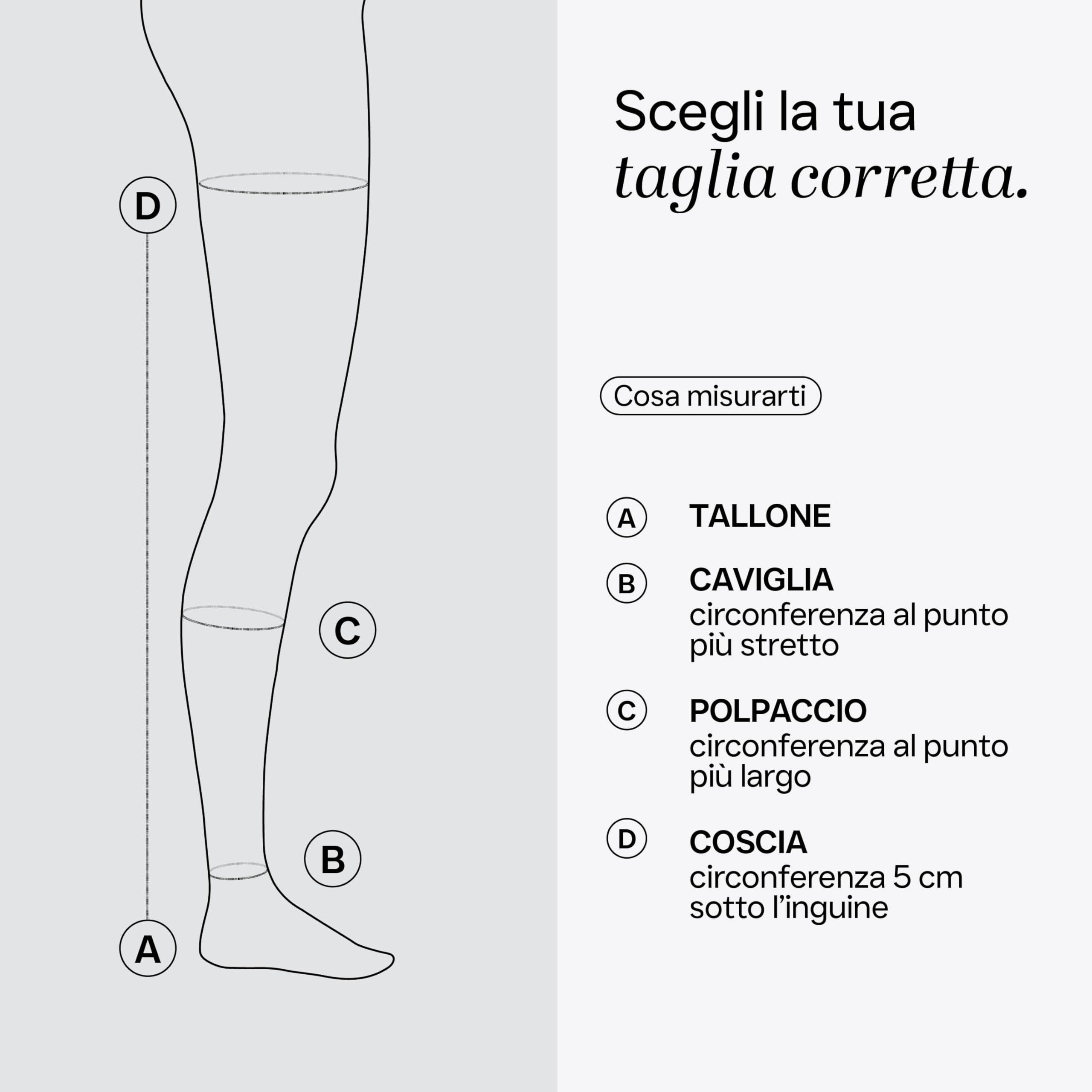 REVÉE Calze Autoreggenti Unisex a Compressione Graduata, Calze Antitrombo Post-Operatorie mirata alla coscia, con Foro d’Ispezione, Elastiche e Compressive