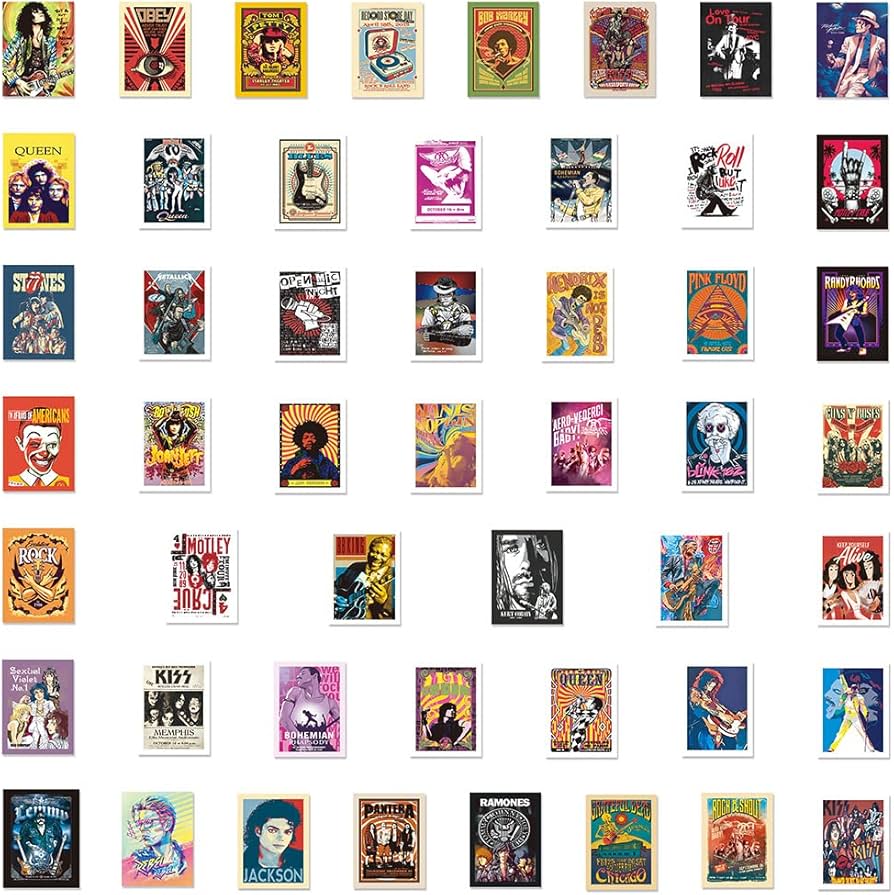 Amazon | レジェンド アーティスト ポスター ステッカー 50枚セット