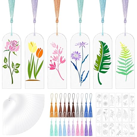 58Pcs Acrylic Bookmark DIY KITS for Adults Arts and Crafts