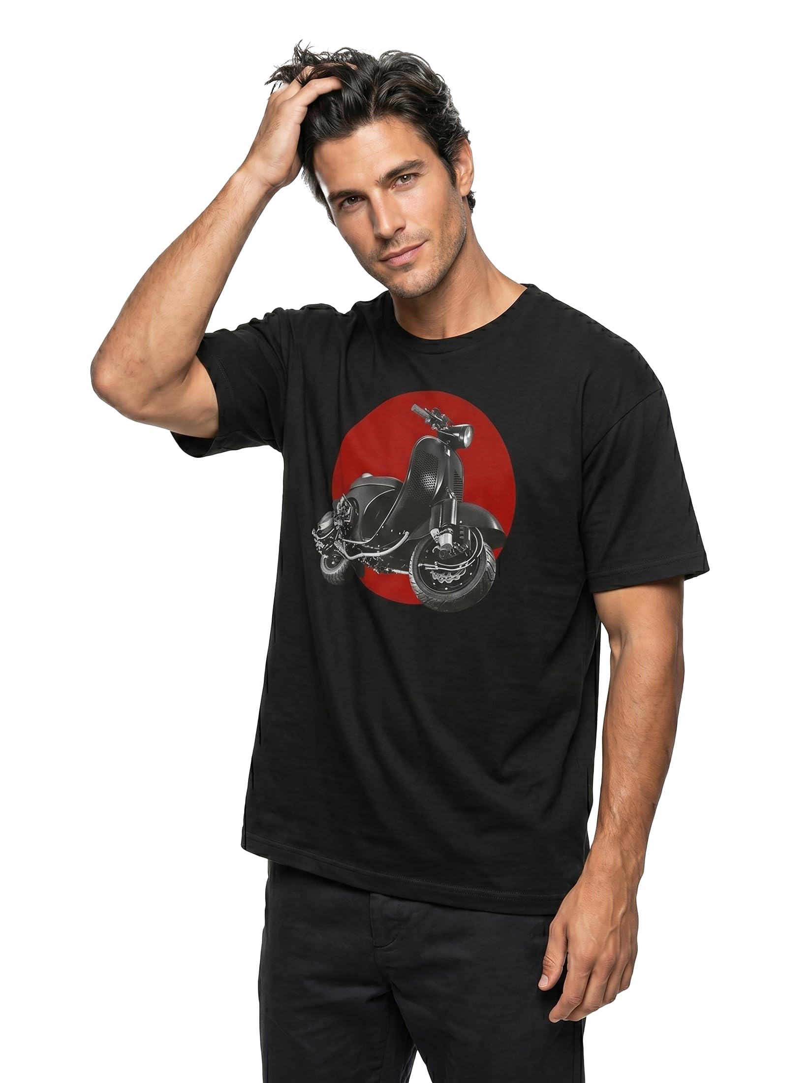MAKAYA Magliette con Stampa - Vintage Tuning Scooter - Retro T-Shirt Motorino Uomo