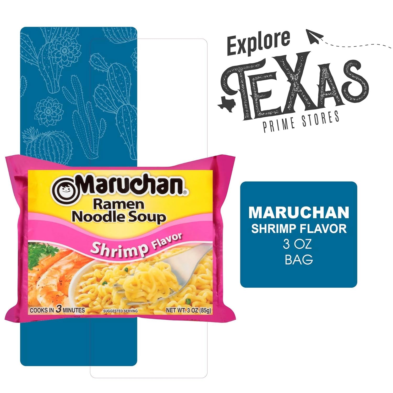 Maruchan - Lavinia Essentials Bundle: 24-Pack of Shrimp Instant Ramen Noodles 3 oz Pack + 1 Utility Prop.
