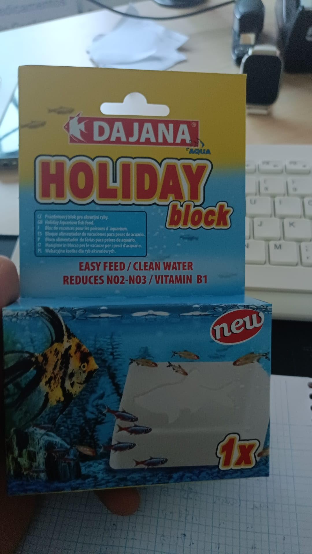 Blok pokarmowy dla ryb Dajana: Odżywianie podczas wakacji