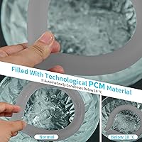 Vista 2 de Enfriador de cuello con anillo de hielo frío, tubo de enfriamiento corporal portátil para calor y clima caluroso, paquete de hielo de gel