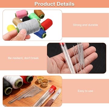 41 Pcs Sewing Needles Set, Portable Kit, Seam Ripper & Thimbles
