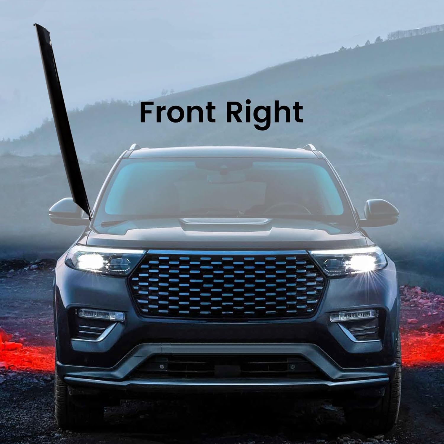 Windshield A-Pillar Trim Molding Right Passanger Side Compatible with 2020-2025 Ford Explorer Replace LB5Z-7803144-AA