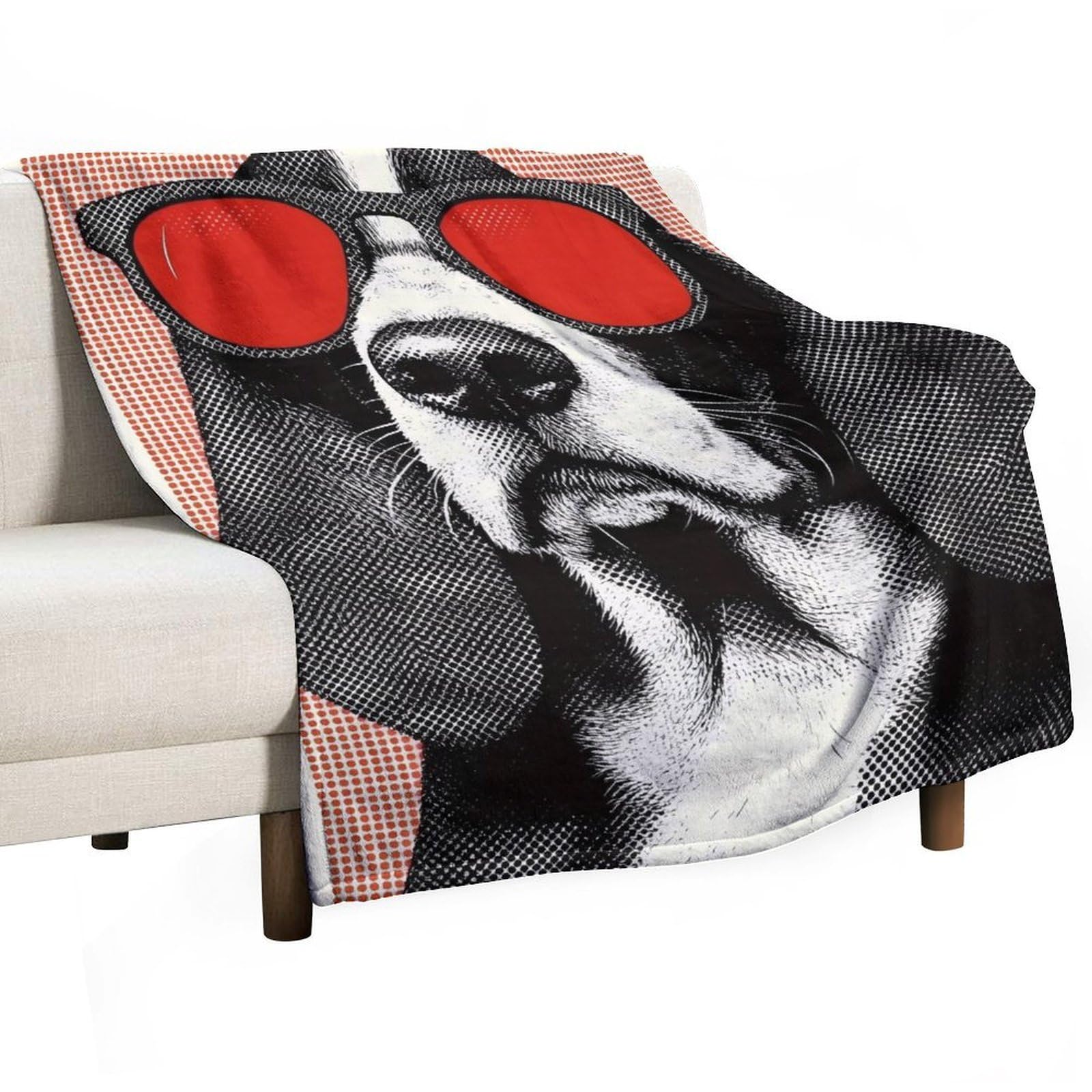 YHGSREUOH Funny Dog (4) Flannel Blankets Fleece Soft Throw Lightweight Plush Gifts for Couch, Bed, Cozy Sofa Plush, Chair, Lovers 138x175cm(55x70in)