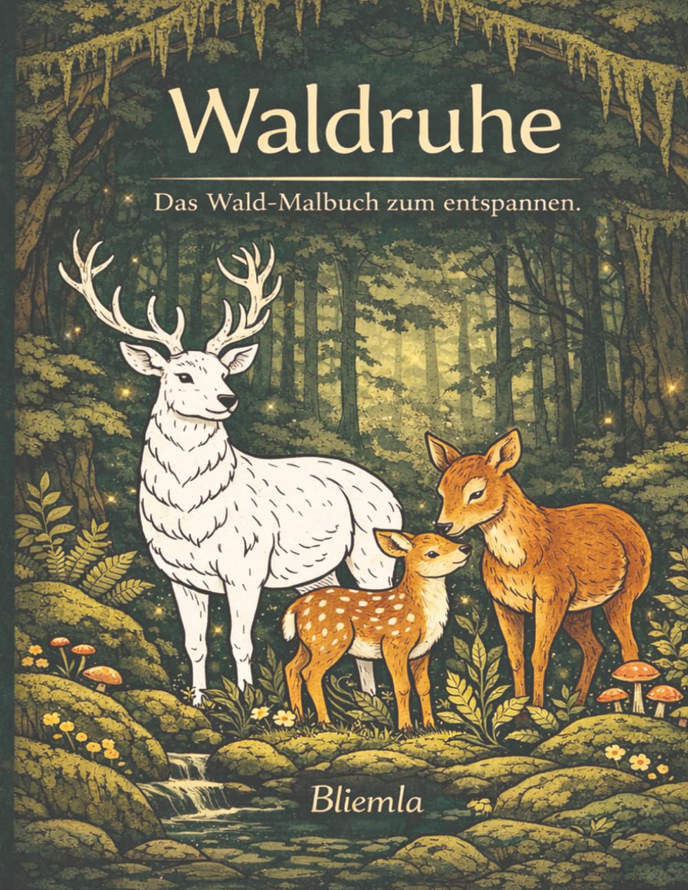 Waldruhe: Das Wald-Malbuch zum Entspannen.