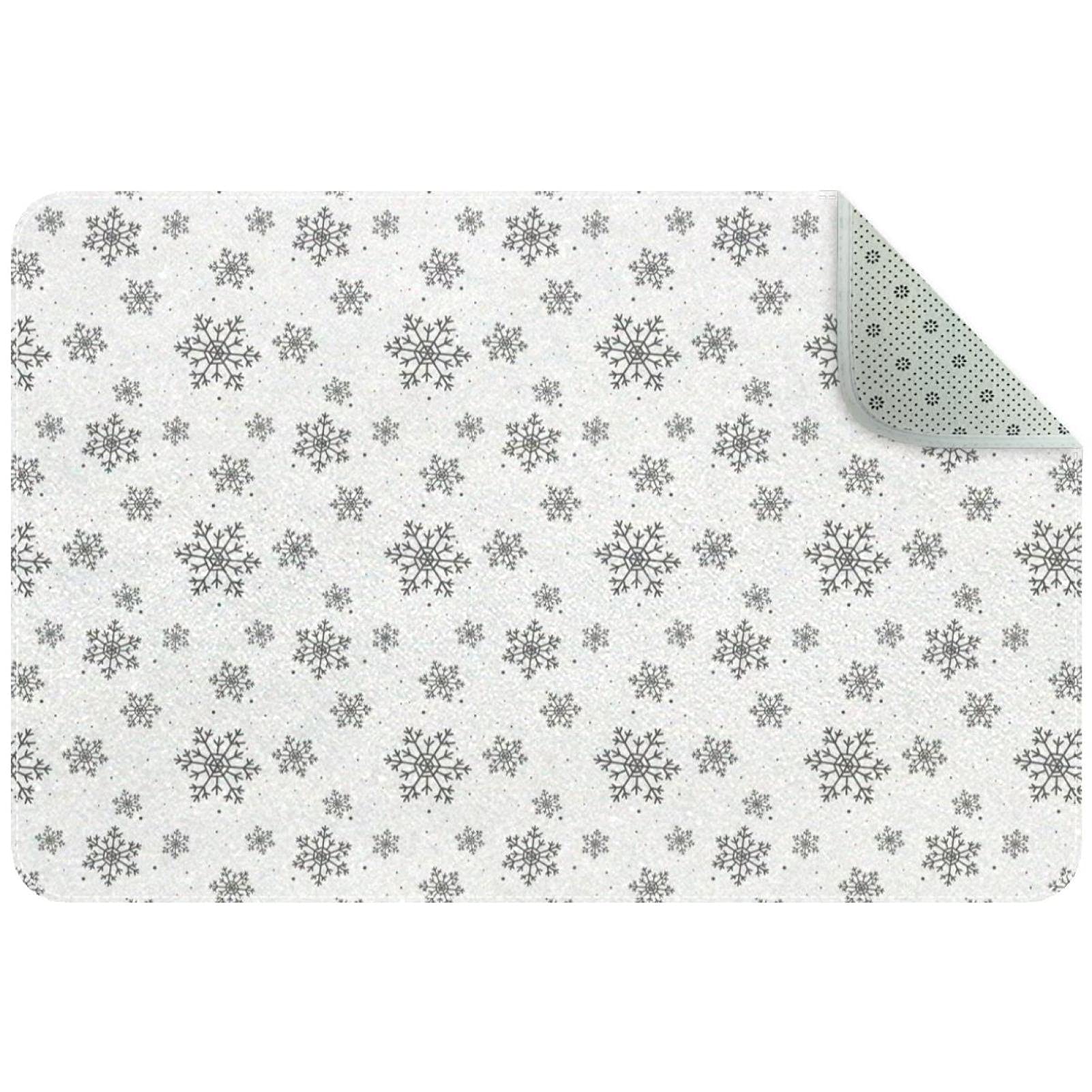 Tapis flocon de neige lavable en machine pour intérieur propre