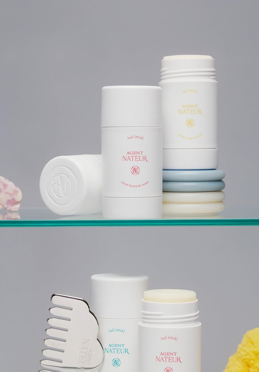 Agent Nateur - holi (stick) Saint-Honoré Roses Natural Deodorant | Castor + Coconut Oil, Beeswax | Aluminum-Free, Non-Toxic, Clean Skincare Crafted for All-Day Freshness (2.5 oz)