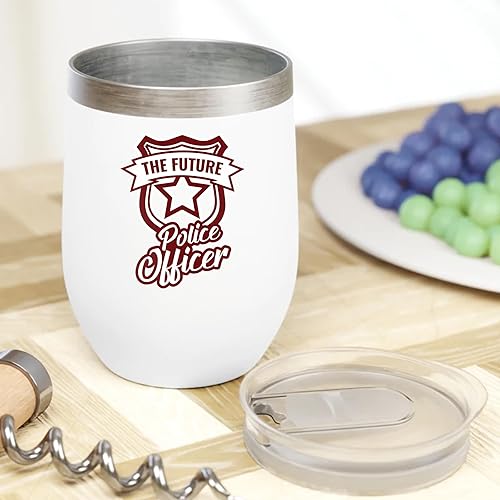 Miniatura 9 de Cool The Future Police Officer Badge Coffee & Tea Mug Cup or Cop Stuff - 12oz Wine Tumbler Mint