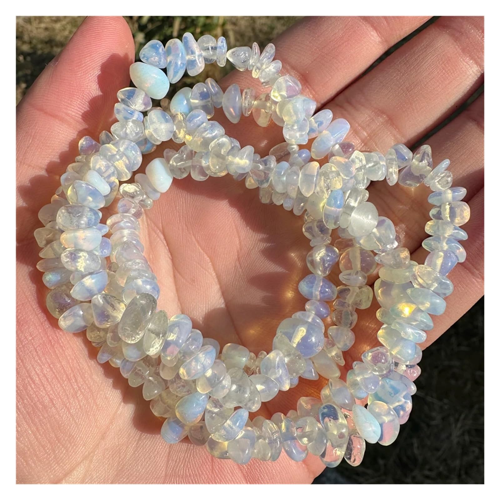 Perles en citrine gravier 80cm pour création bijoux et accessoires DIY